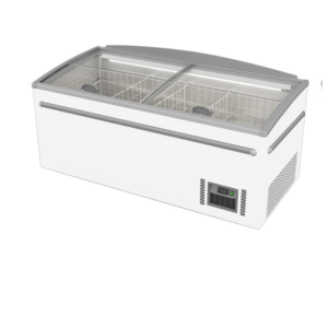 "GLASS DOOR ISLAND FREEZER VANDA-185IC "